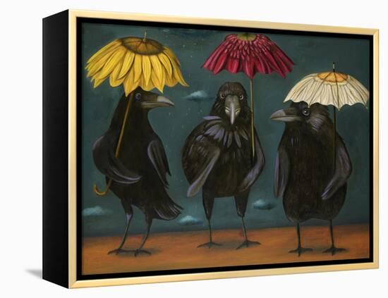 Ravens Rain-Leah Saulnier-Framed Premier Image Canvas