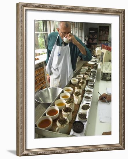 Ravi Kidwai, Tea Specialist, Tasting and Assessing Tea, Kolkata-Eitan Simanor-Framed Photographic Print