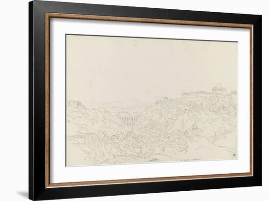 Ravin coupé par un viaduc et une forteresse sur la hauteur-Pierre Henri de Valenciennes-Framed Giclee Print