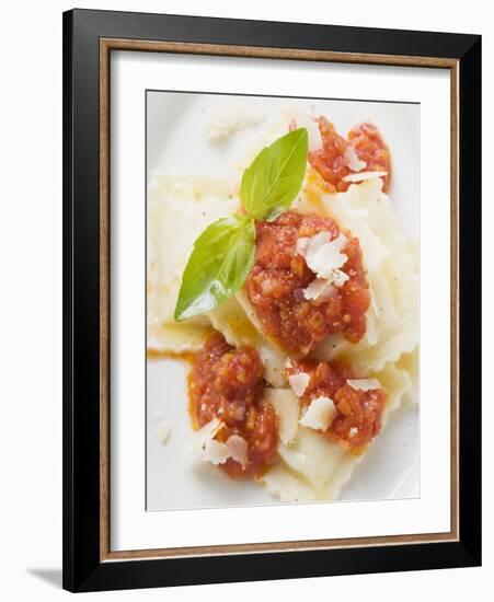 Ravioli with Tomato Sauce-null-Framed Photographic Print