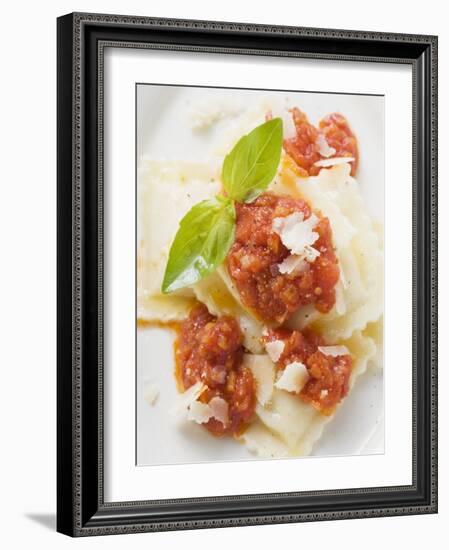 Ravioli with Tomato Sauce-null-Framed Photographic Print