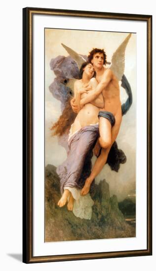 Ravissement de Psyche-William Adolphe Bouguereau-Framed Art Print