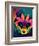 Raw Flower Fox-null-Framed Art Print