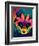 Raw Flower Fox-null-Framed Art Print