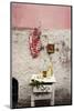Raw Pork Ribs Hanging on the Wall of a House, Next to a A Gold-Framed Picture-Maria Brinkop-Mounted Photographic Print