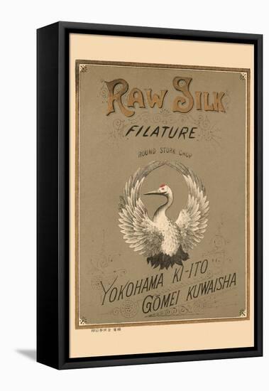 Raw Silk Filature Round Stork Chop, Yokohama-null-Framed Stretched Canvas