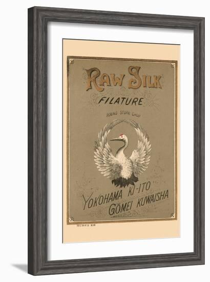 Raw Silk Filature Round Stork Chop, Yokohama-null-Framed Art Print