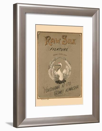 Raw Silk Filature Round Stork Chop, Yokohama-null-Framed Art Print