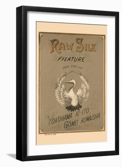 Raw Silk Filature Round Stork Chop, Yokohama-null-Framed Art Print