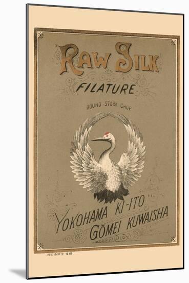 Raw Silk Filature Round Stork Chop, Yokohama-null-Mounted Art Print