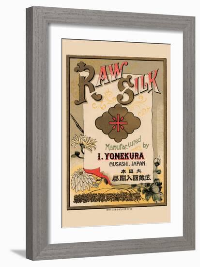 Raw Silk Manufactured By I. Yonekura, Musashi, Japan-null-Framed Art Print