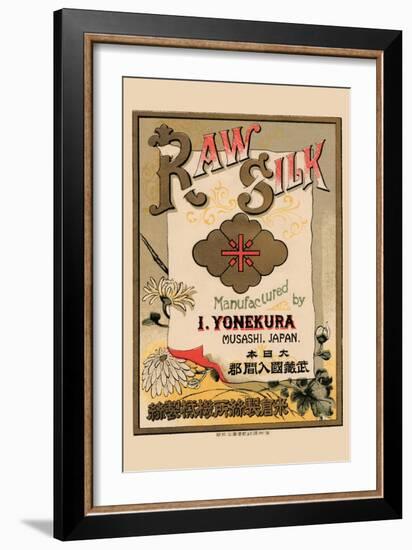 Raw Silk Manufactured By I. Yonekura, Musashi, Japan-null-Framed Art Print