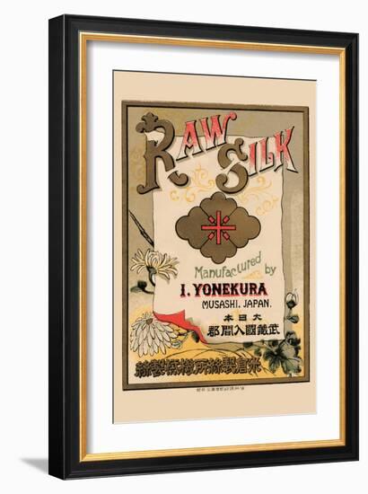 Raw Silk Manufactured By I. Yonekura, Musashi, Japan-null-Framed Art Print