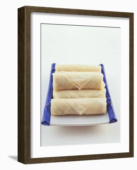 Raw Spring Rolls on a Platter-Peter Medilek-Framed Photographic Print