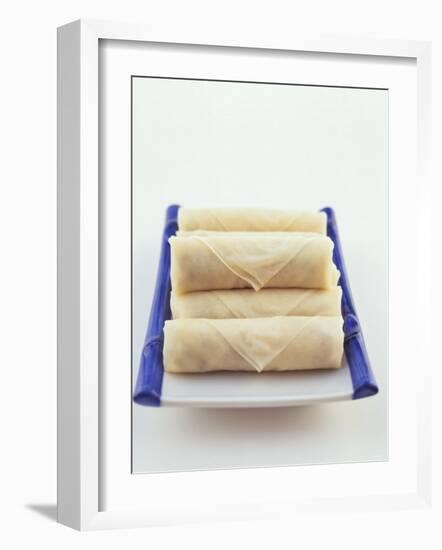 Raw Spring Rolls on a Platter-Peter Medilek-Framed Photographic Print
