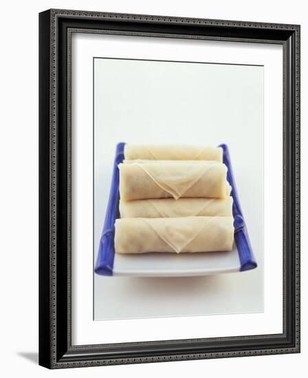 Raw Spring Rolls on a Platter-Peter Medilek-Framed Photographic Print