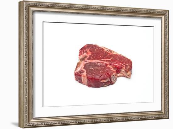 Raw T-bone Steak-David Nunuk-Framed Photographic Print