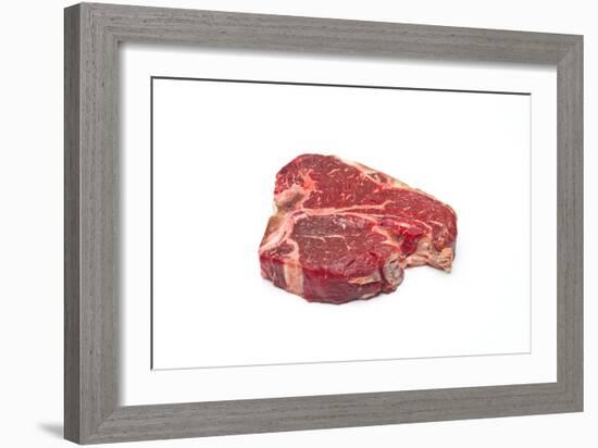 Raw T-bone Steak-David Nunuk-Framed Photographic Print