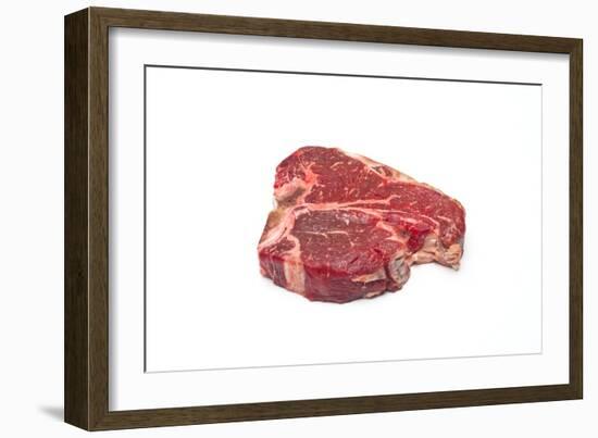 Raw T-bone Steak-David Nunuk-Framed Photographic Print