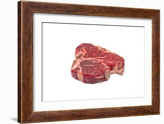 Raw T-bone Steak-David Nunuk-Framed Photographic Print