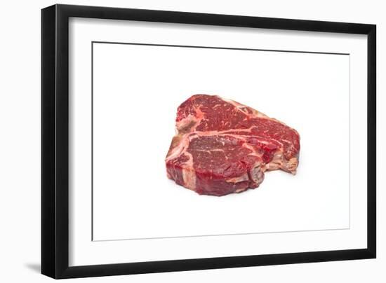 Raw T-bone Steak-David Nunuk-Framed Photographic Print