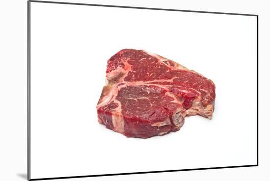 Raw T-bone Steak-David Nunuk-Mounted Photographic Print