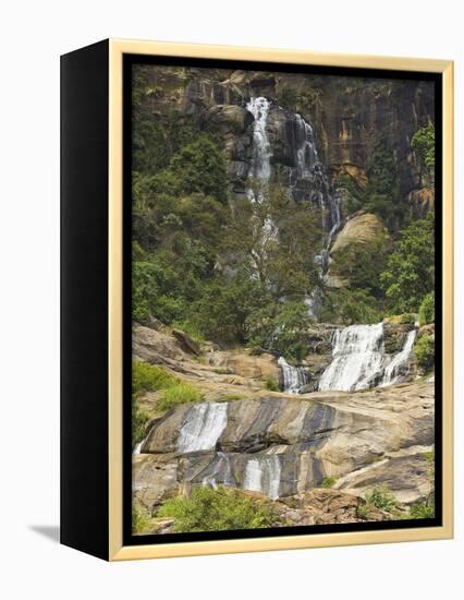 Rawana (Ravana) Falls, a Popular Sight by the Highway to the Coast as it Drops Thru Ella Gap, Ella,-Rob Francis-Framed Premier Image Canvas