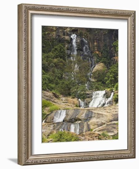 Rawana (Ravana) Falls, a Popular Sight by the Highway to the Coast as it Drops Thru Ella Gap, Ella,-Rob Francis-Framed Photographic Print