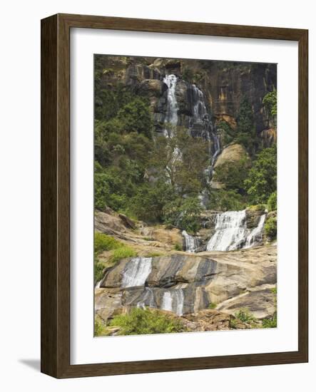 Rawana (Ravana) Falls, a Popular Sight by the Highway to the Coast as it Drops Thru Ella Gap, Ella,-Rob Francis-Framed Photographic Print