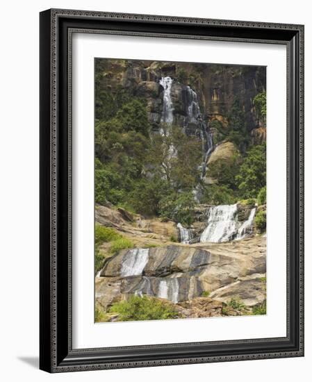 Rawana (Ravana) Falls, a Popular Sight by the Highway to the Coast as it Drops Thru Ella Gap, Ella,-Rob Francis-Framed Photographic Print