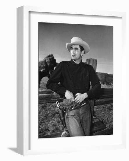 Rawhide, Tyrone Power, 1951-null-Framed Photo