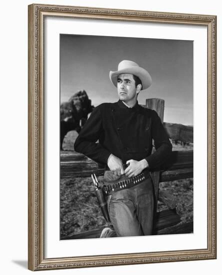 Rawhide, Tyrone Power, 1951-null-Framed Photo