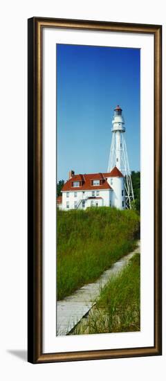 Rawley Point Lighthouse at Point Beach State Forest, Lake Michigan, near Two Rivers, Wisconsin, USA-null-Framed Photographic Print