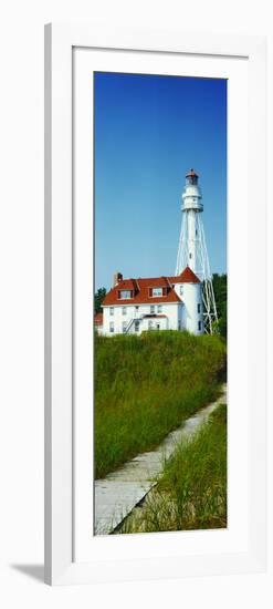 Rawley Point Lighthouse at Point Beach State Forest, Lake Michigan, near Two Rivers, Wisconsin, USA-null-Framed Photographic Print