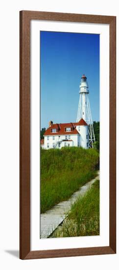 Rawley Point Lighthouse at Point Beach State Forest, Lake Michigan, near Two Rivers, Wisconsin, USA-null-Framed Photographic Print