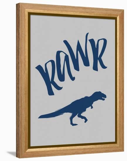 RAWR Full-Jace Grey-Framed Stretched Canvas