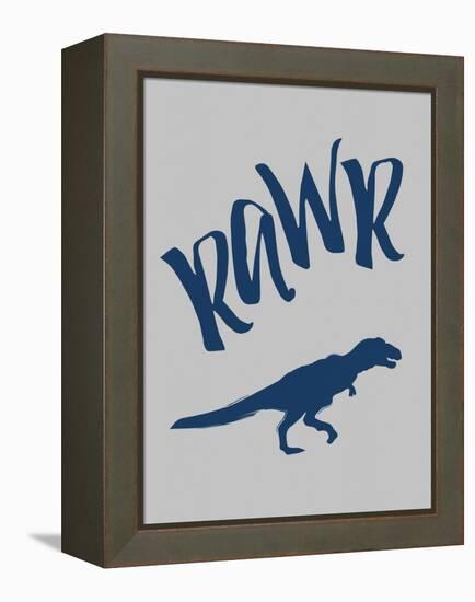 RAWR Full-Jace Grey-Framed Stretched Canvas