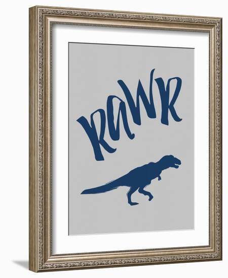 RAWR Full-Jace Grey-Framed Art Print