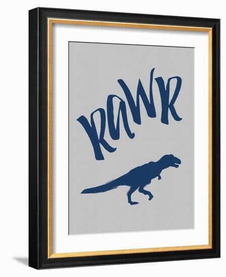 RAWR Full-Jace Grey-Framed Art Print