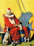 "Circus Clown and Show Dogs,"April 1, 1929-Ray C. Strang-Premier Image Canvas