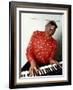 Ray Charles at Home in Los Angeles in February 1990-null-Framed Photo