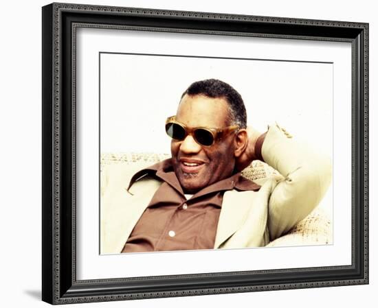 Ray Charles Backstage at Saturday Night Live, 1977-null-Framed Photo