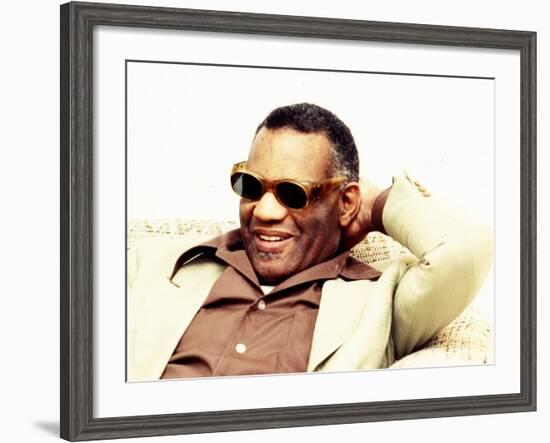 Ray Charles Backstage at Saturday Night Live, 1977-null-Framed Photo