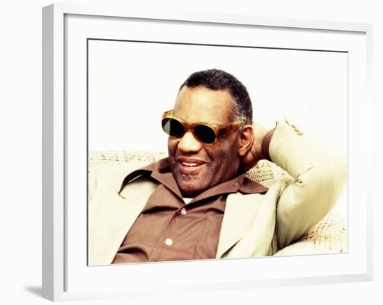 Ray Charles Backstage at Saturday Night Live, 1977-null-Framed Photo