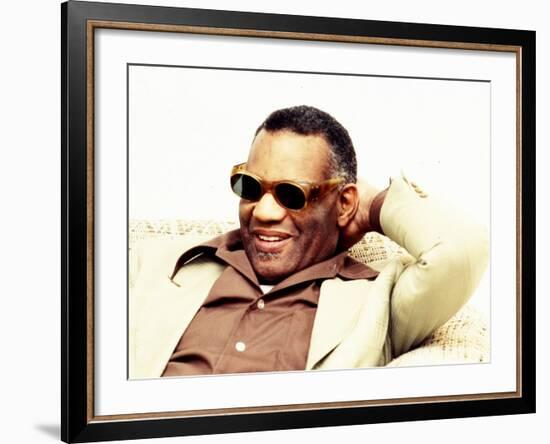 Ray Charles Backstage at Saturday Night Live, 1977-null-Framed Photo