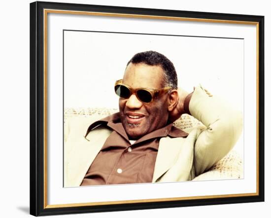 Ray Charles Backstage at Saturday Night Live, 1977-null-Framed Photo