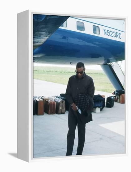 Ray Charles Beside His Private Jet-null-Framed Stretched Canvas