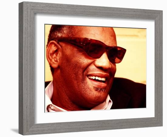 Ray Charles in His Dressing Room-null-Framed Photo