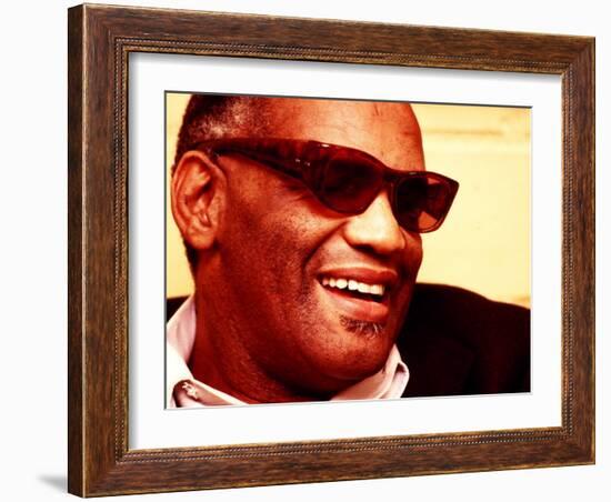 Ray Charles in His Dressing Room-null-Framed Photo