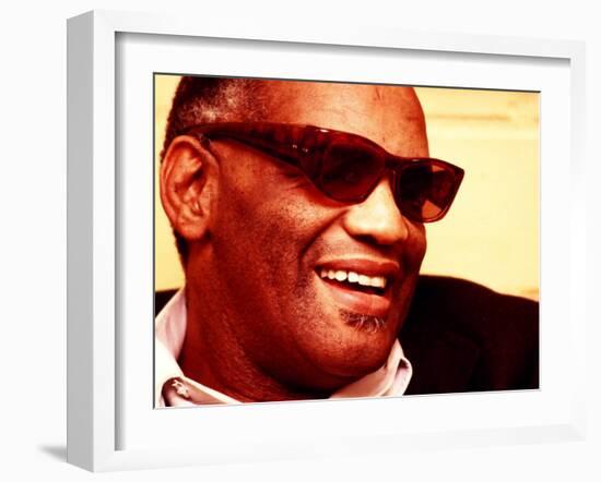 Ray Charles in His Dressing Room-null-Framed Photo